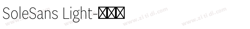 SoleSans Light字体转换